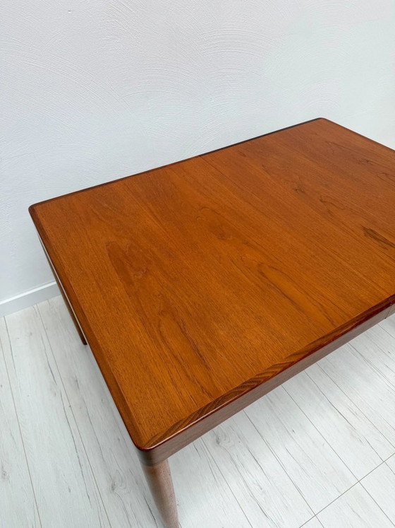 Image 1 of Vintage Danish Teak Extendable Dining Table, Mid-Century Modern Scandinavian Design, 1960s