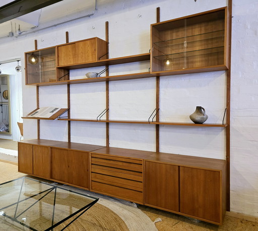 Poul Cadovius Royal System anni '60 Mid Century Teak anni '70 Sistema di mensole a parete