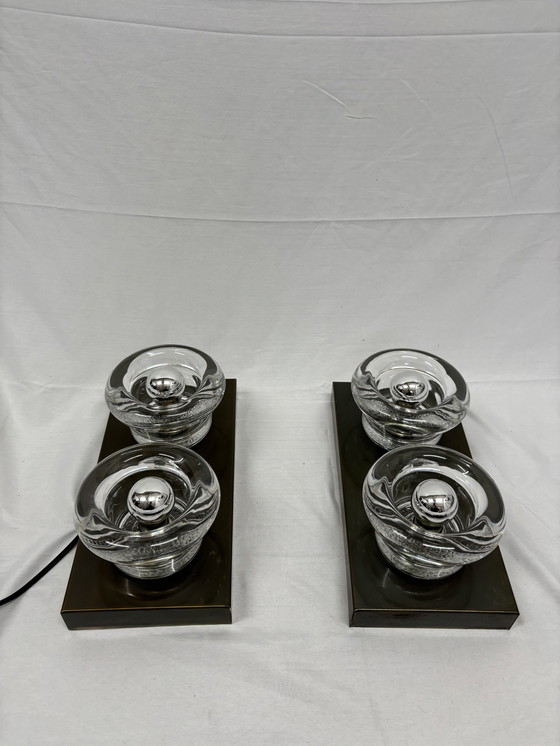 Image 1 of Vintage space age set wall lamps gebrüder Cosack 1960s