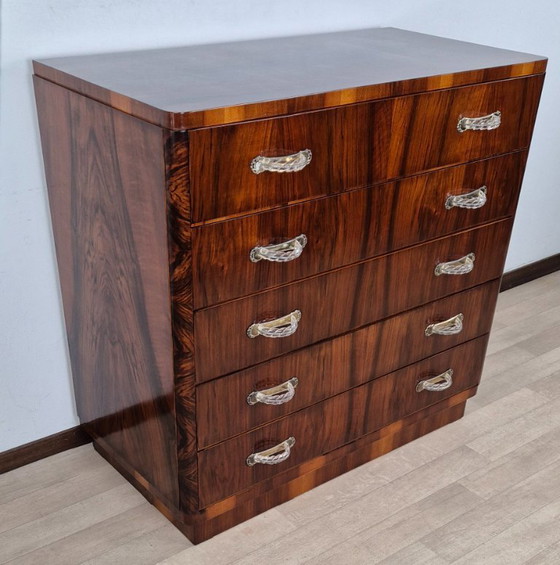 Cómoda Art Déco Veneciana con 5 Cajones, 1940 – Italian Manufacturing, Wood (photo 8 of 29)