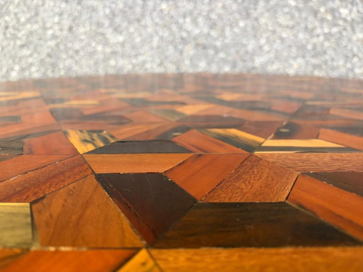 French Art Deco Marquetry Center Table, 1930s – salontafels, Glass, Wood