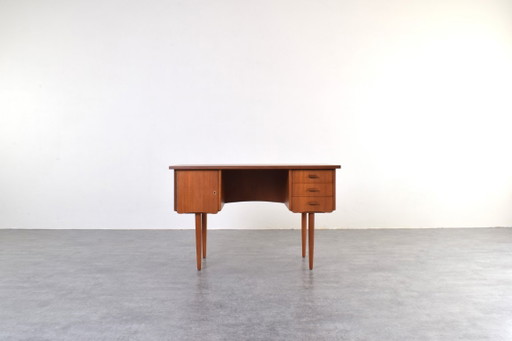 Escritorio danés de teca de mediados de siglo, década de 1960. – bureau, Wood