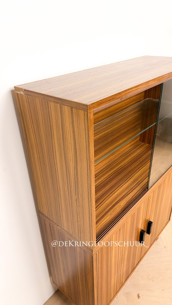 Armadio contenitore modulare vintage, vetrina, Armadi contenitori, Vetro, Legno, Marrone (foto 4 di 8)