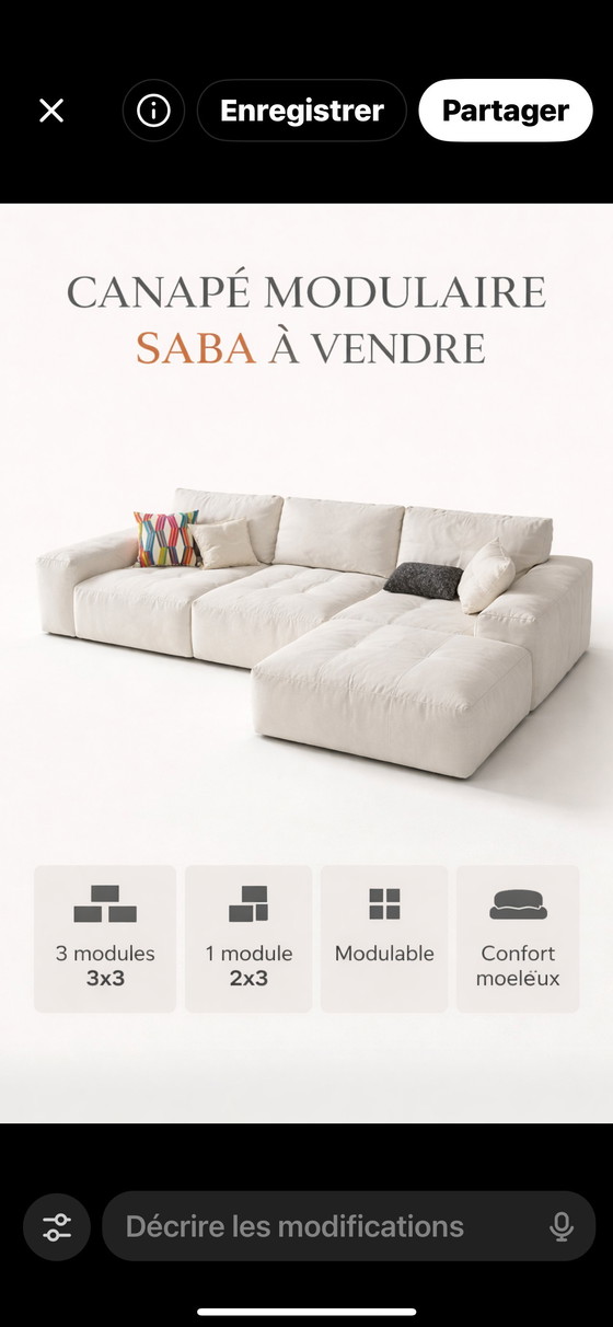 Image 1 of Saba Italia Pixel Sofa