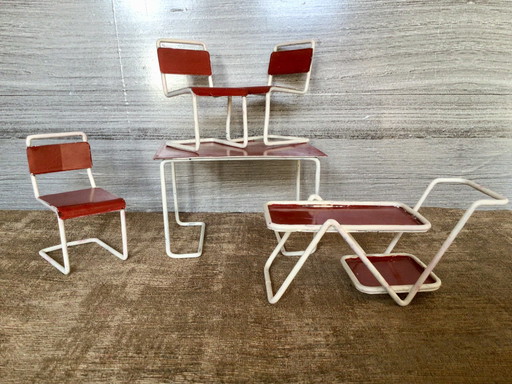 Vintage Gispen Miniature Tubular Furniture 