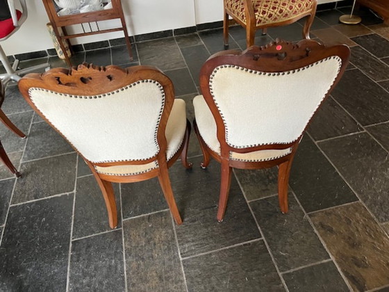 Image 1 of Tavolino Biedermeier con 6 sedie Biedermeier