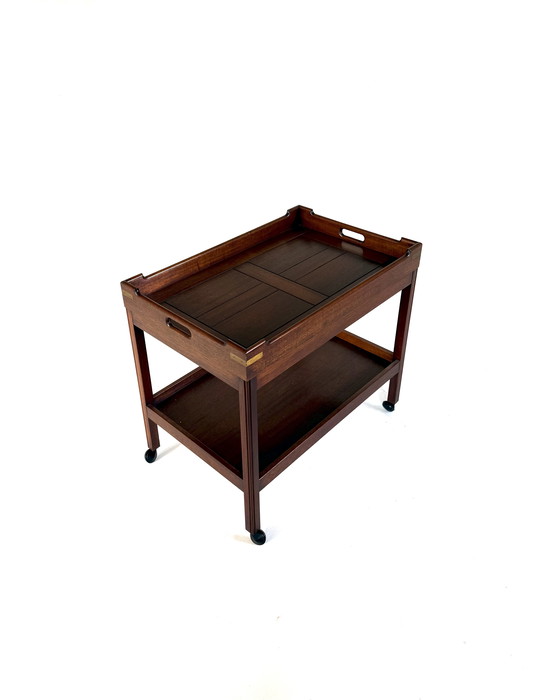 Image 1 of Carrello vintage danese in teak e ottone, anni '60