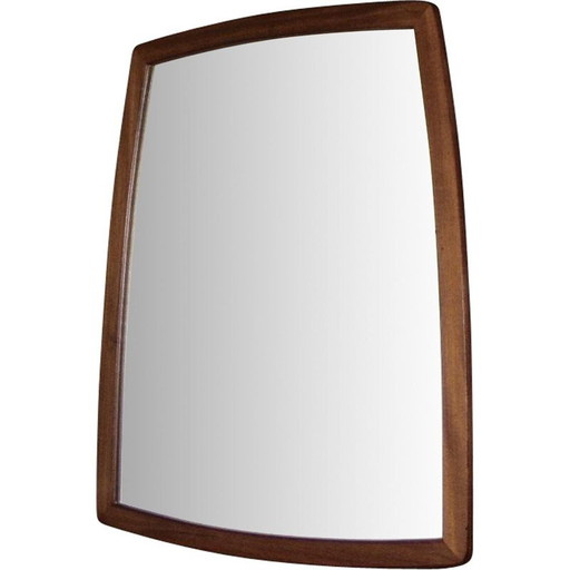 Miroir vintage en teck, Allemagne 1960
