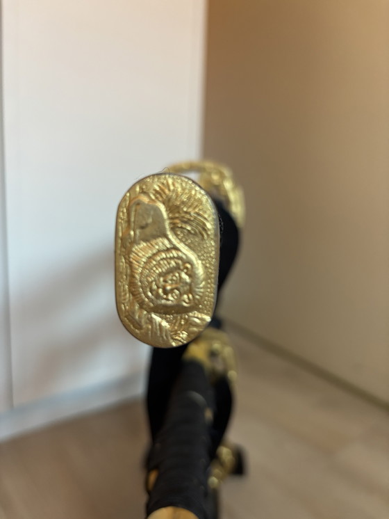 Image 1 of Decorative Daishō samurai sword set with wooden stand