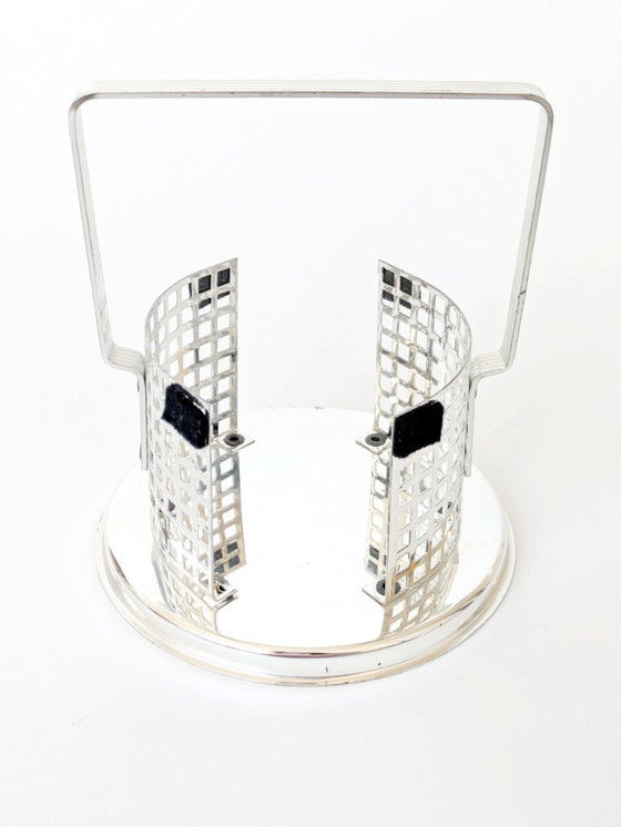 Image 1 of Sottobicchieri vintage in cristallo al piombo Hofbauer, portaoggetti in argento Art Déco, set da 6