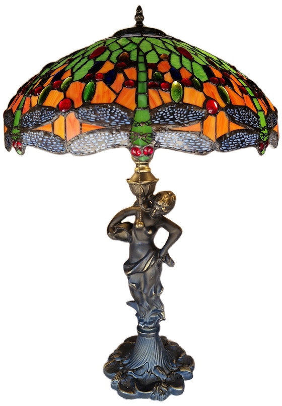 Image 1 of Prachtige vintage Tiffany-stijl tafellamp 63x45