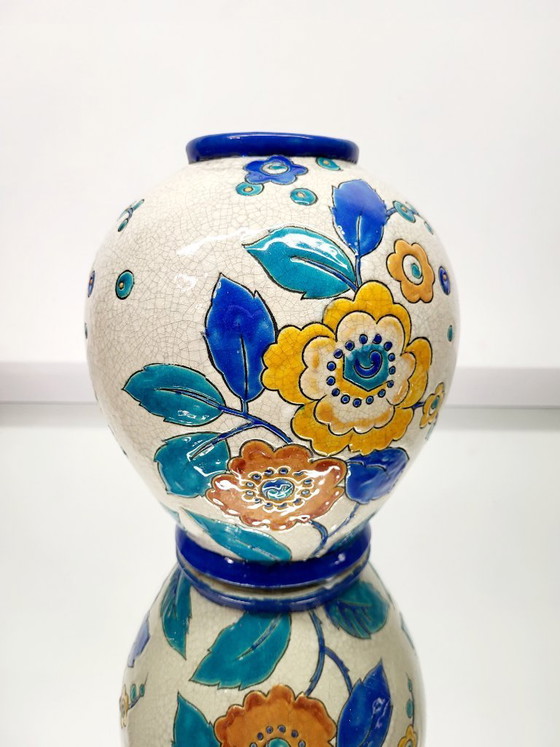 Image 1 of Boch Frères Keramis vase – decor D.2516 – ca. 1939 – Belgium