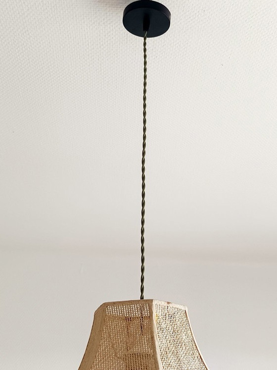 Decorazione vintage da appendere in juta e frange rosa – Lampade a sospensione, Rattan (photo 5 of 7)