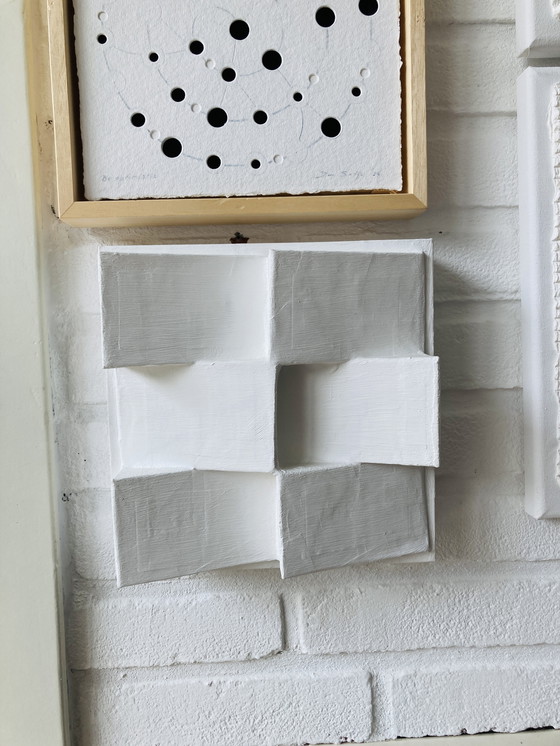 Image 1 of Jan Hendriks - Oeuvre d'art 3D abstraite blanche - 17 19