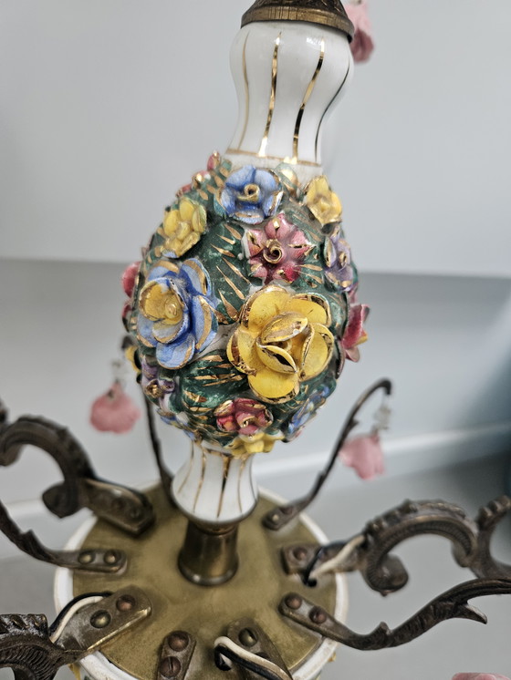 Image 1 of Lámpara de araña italiana Capodimonte