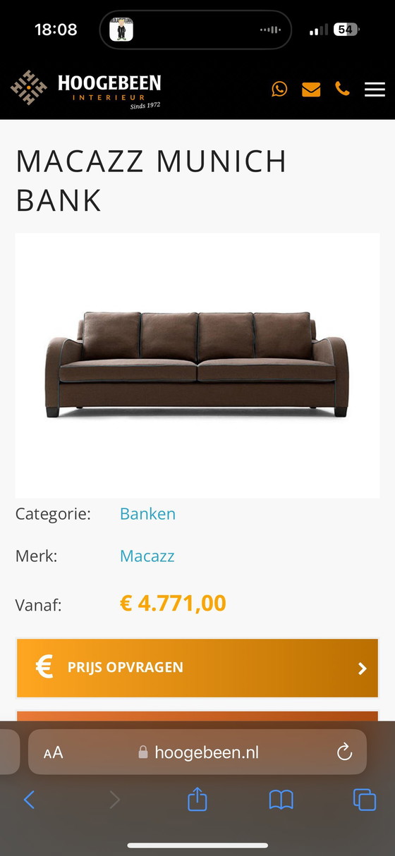 Image 1 of Bank Macazz Design Driezitsbank / Divano a 3 posti “Monaco di Baviera”