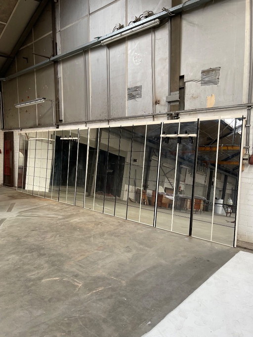 Sistema modular de espejos de pared de estilo italiano de mediados de siglo de los años 60