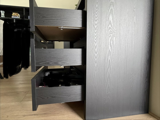 Mooi houten dressoir in zwart met nerf – Lamulux, Wood (photo 6 of 15)