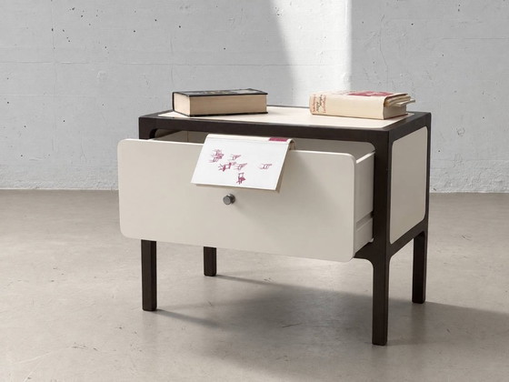 Vintage Side Table by Victoria Baar, 1970s – Nightstands, Wood, Metal (photo 4 of 12)