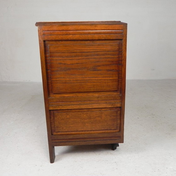 Art Deco nightstand with marble top, 1930s, Wood, Beige (photo 11 of 24)