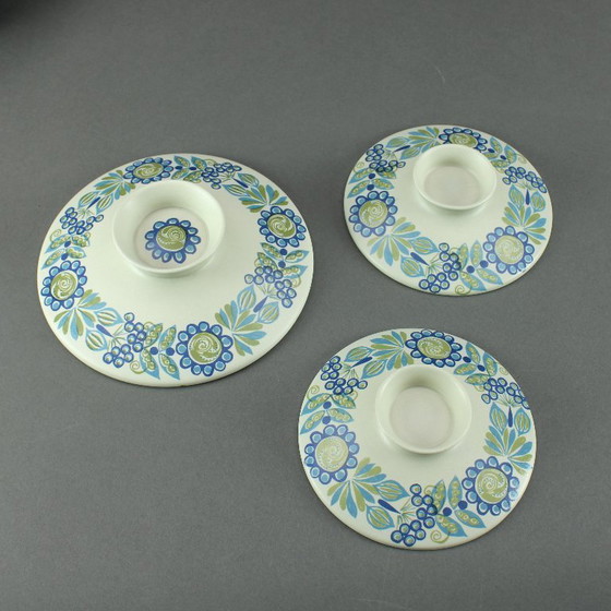 Image 1 of Turi Gramstad-Oliver (1938) - Turi Design - Decor Tor Viking - set of three deck dishes - made in Norway 