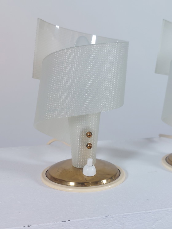 Image 1 of 2 x Vintage Mid Century bedlampje Geru