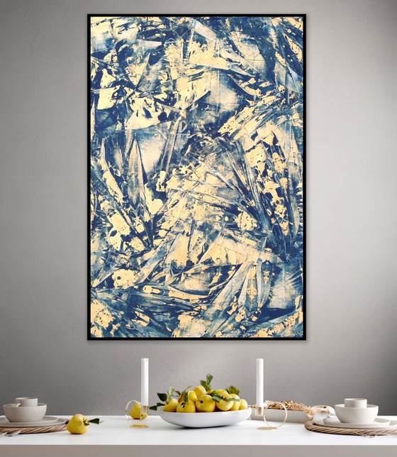Jürgen Angeler - Blue Golden Diamond – Paintings & Drawings, Canvas (photo 6 of 15)