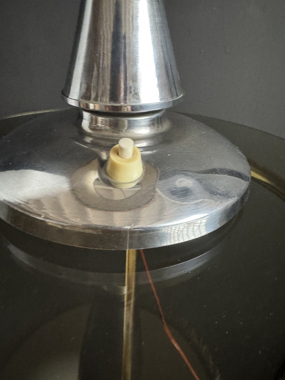 Image 1 of Art Deco lamp in wood and chrome