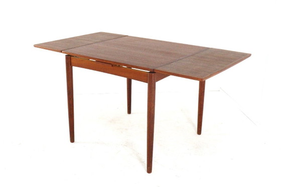 Image 1 of Compact Poul Hundevad for Hundevad & Co extendable dining table vintage