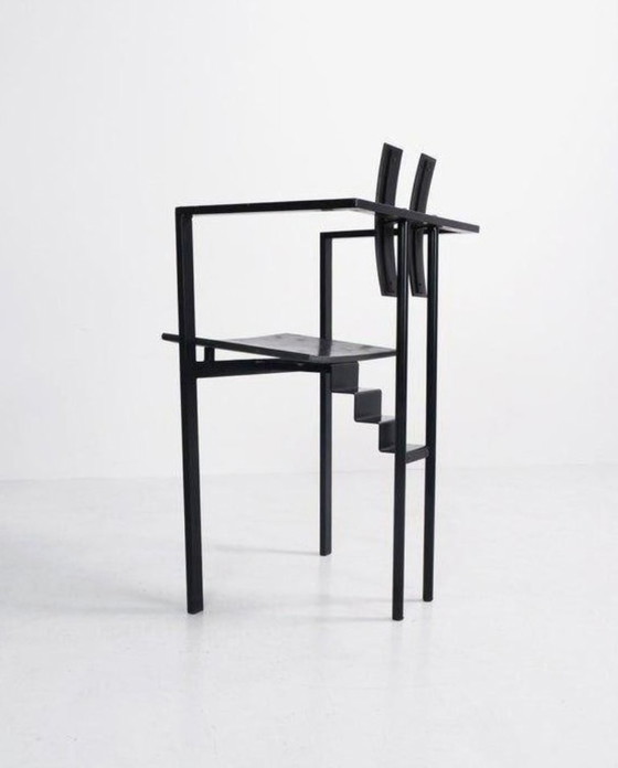 1/8 Karl Friedrich Förster KFF Trix Chair Postmodern 80s – Side chairs, Metal, Wood (photo 5 of 5)