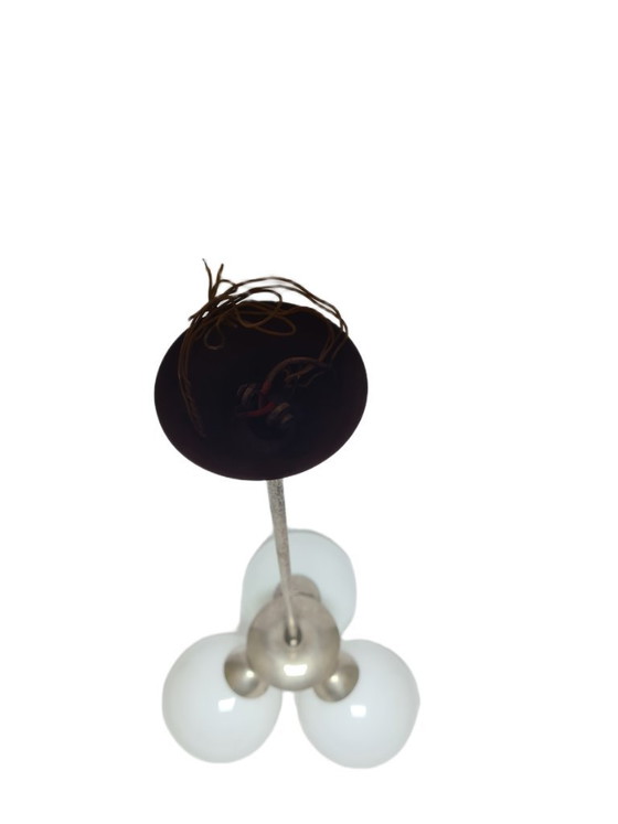 Kroonluchter in art-decostijl, Polen, jaren 70 – Glass, Metal (photo 5 of 7)
