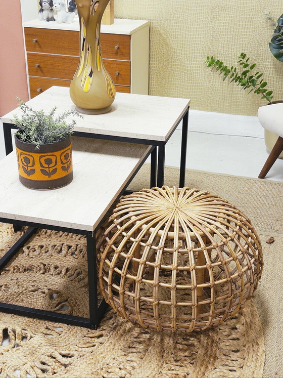 Rattan Hocker, Hocker & Poufs, Beige (Foto 6 von 6)