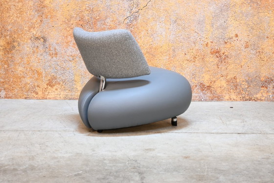 Poltrona di design Leolux Pallone in pelle grigia + tessuto – Poltrone, Tessile (photo 4 of 8)