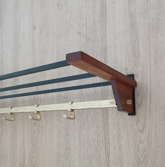 Image 1 of Fifties Danish design coat rack with hat shelf