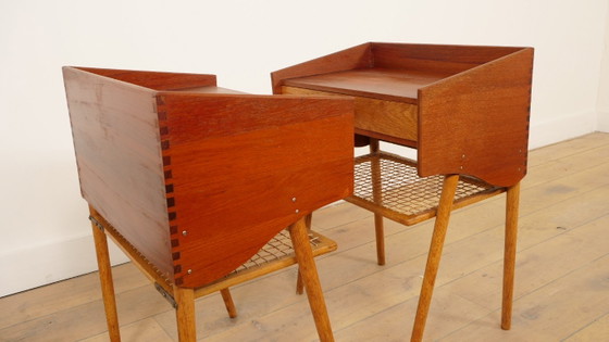 Set Deense Vintage Nachtkastjes | Teak &amp; Eiken | Vintage – Wood (photo 13 of 16)