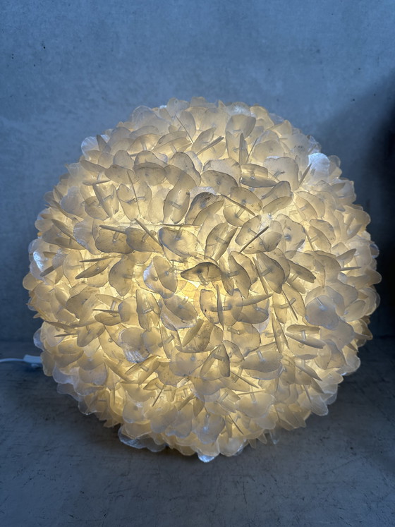 Image 1 of Lampadaire vintage XL en capiz