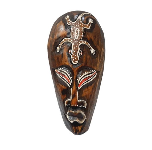 Masque africain en bois vintage