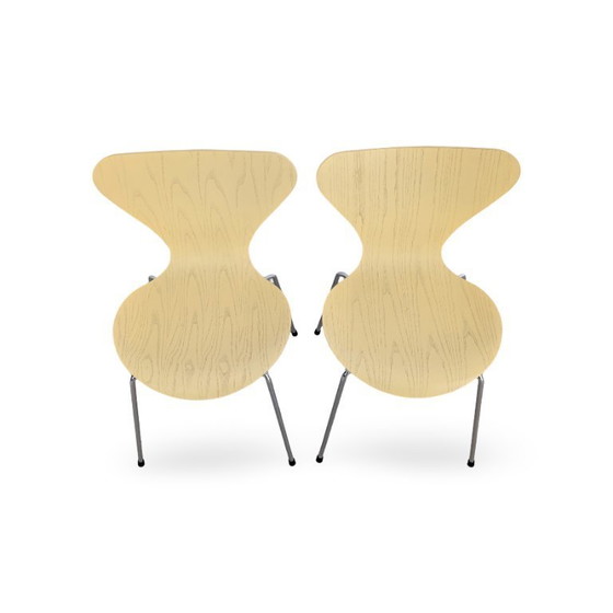 Image 1 of Juego de 2 sillas Fritz Hansen Serie 7, estilo mediados de siglo, de Arne Jacobsen.