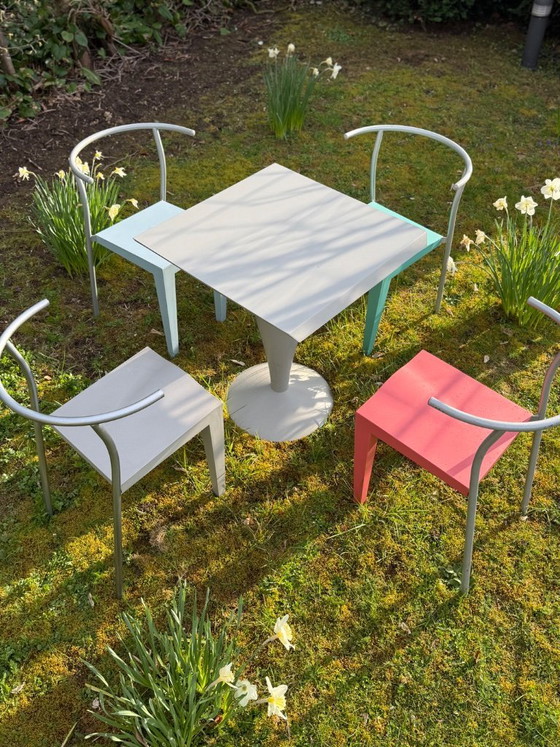 Image 1 of Kartell 8 Dr Glob Stühle & 3 Tische Design Philippe Starck