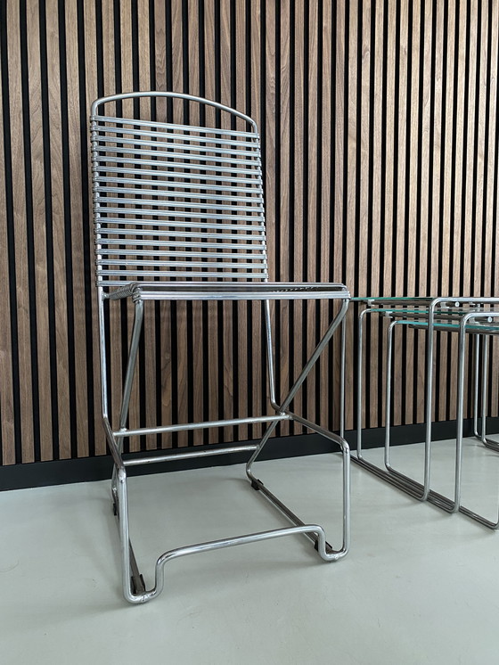 Image 1 of Ensemble de 2 chaises en fil de fer Till Behrens Schlubach en chrome