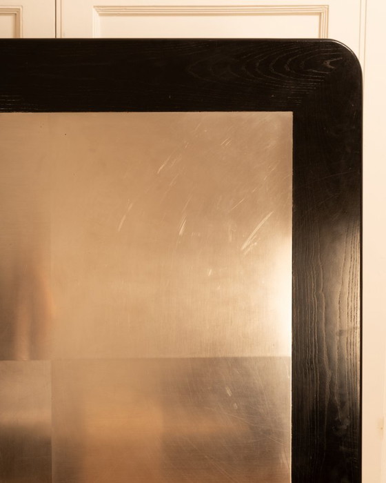 Image 1 of wood & metal coffee table 