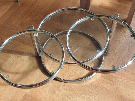 Bijzettafel Double Swivel – Glas, Chroom (photo 2 of 6)