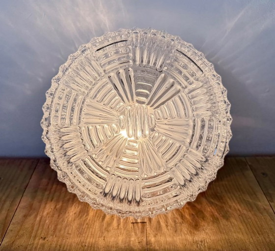 Vintage glazen wand- of plafondlamp uit de jaren 70. – Wandlampen, Metal, Glass (photo 11 of 16)