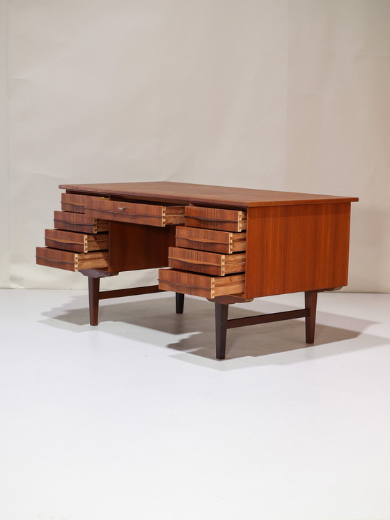 Image 1 of Freestanding desk Danish vintage teak