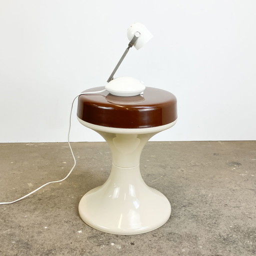 teleskop - tischleuchte, eichhoff-werke, kunststoff mit metall, 1970er jahre