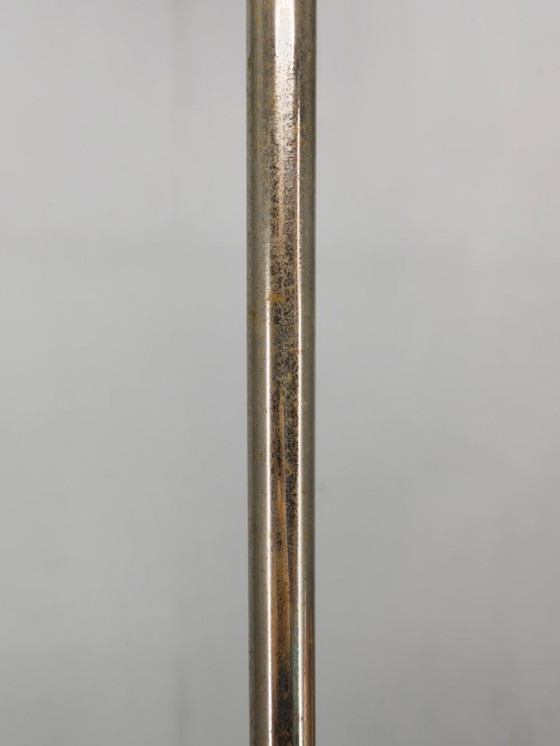 Image 1 of Lampadario Art Déco in nichel e vetro, anni '30