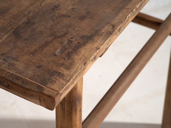 Grote antieke bijzettafel (ca. 1920) #34, Consoles, Hout, Bruin, Rustic (foto 10 van 21)