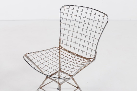 Image 1 of Coppia di sedie vintage di design italiano in filo d'acciaio degli anni '70.
