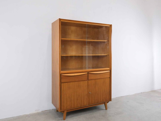 Image 1 of Vintage vitrinekast highboard 50s 60s Midcentury