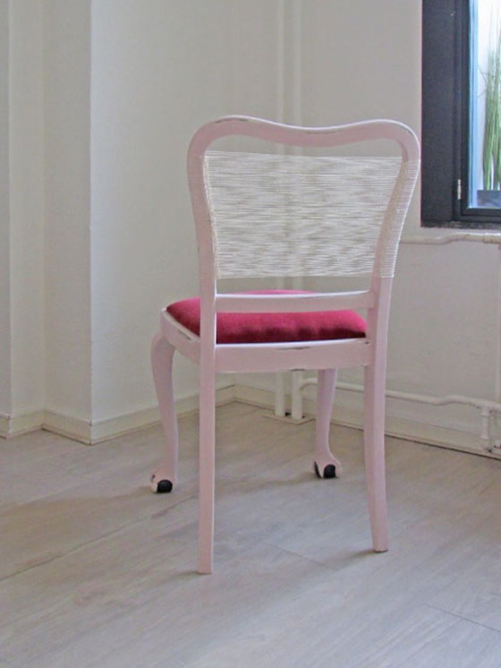 Image 1 of Sedia antica in legno in stile Chippendale vintage